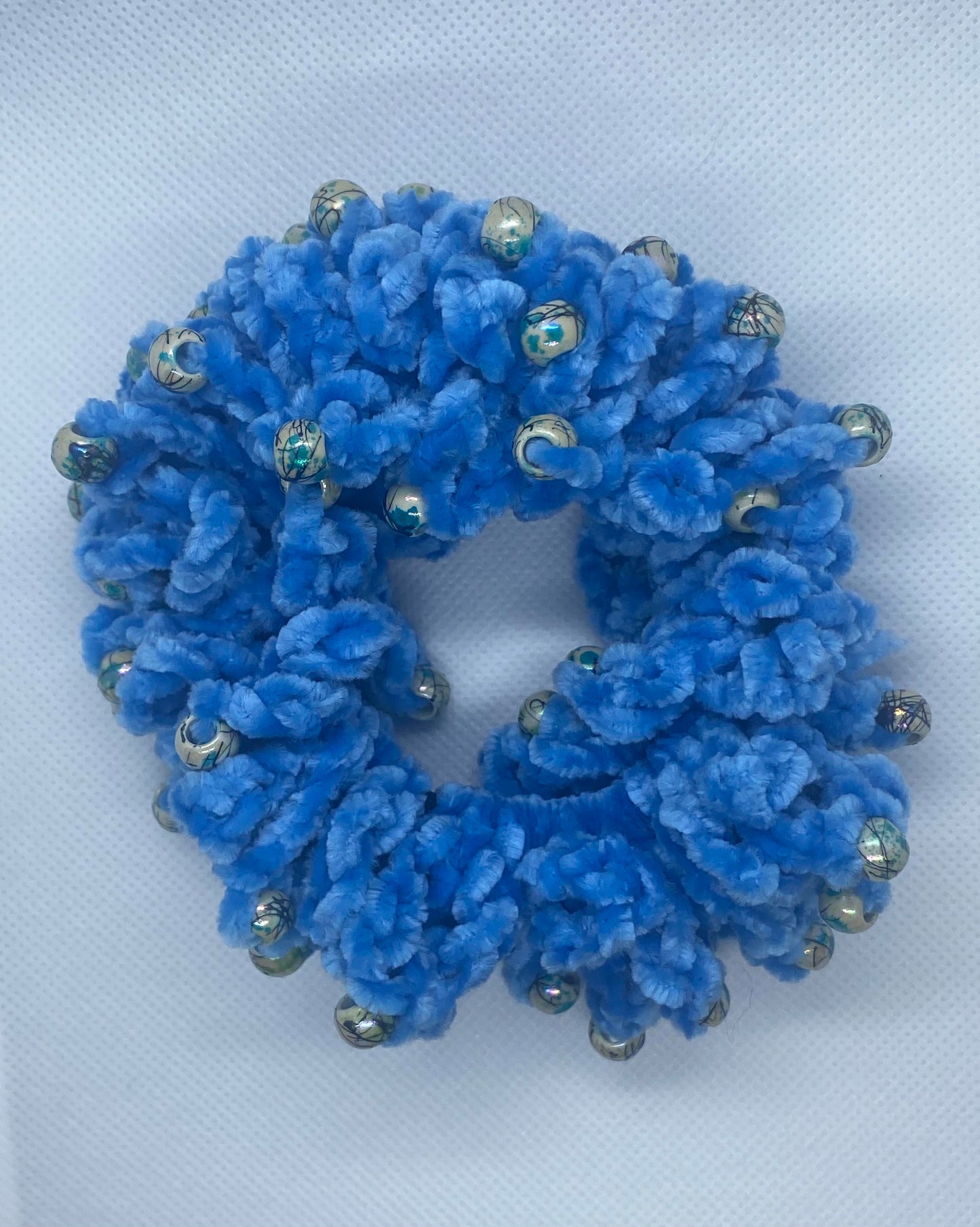 Beaded scrunchie