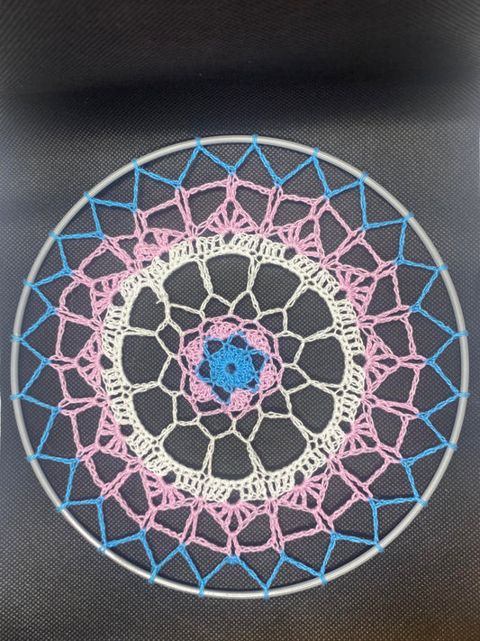 Trans flag mandala