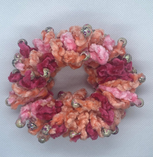 Beaded scrunchie